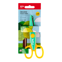 APLI Creative Scissors 13,5 cm, Round Tip, Symmetrical – waves