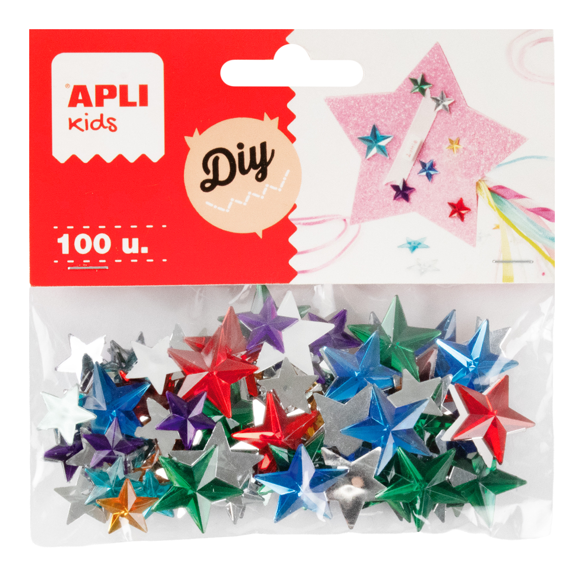 APLI Decorative Acrylic Rhinestones - 100 pcs – stars