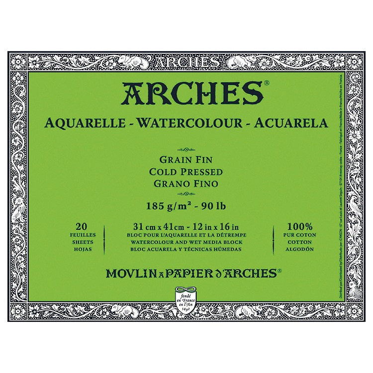 ARCHES® Aquarelle Cold Pressed Watercolor Art Pad | various formats