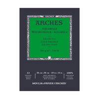 ARCHES Fine-Grain Cold-Pressed Natural White Watercolor Pad, 300 g/m², 12 Sheets (Sizes A5–A3)