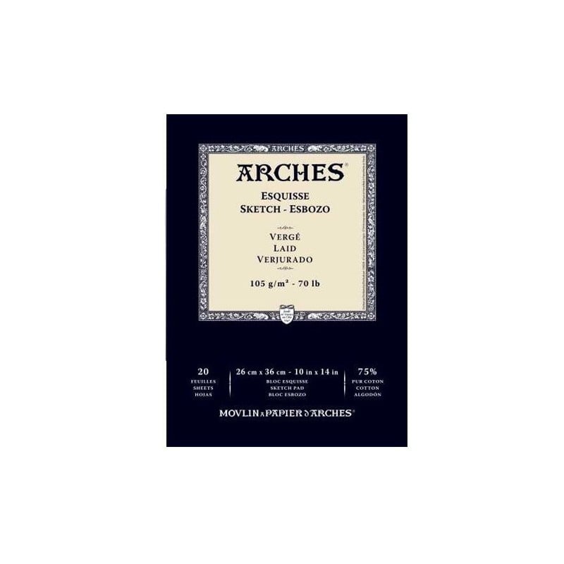 ARCHES Sketch Pad, 105 g/m², 23 × 26 cm, 20 Sheets