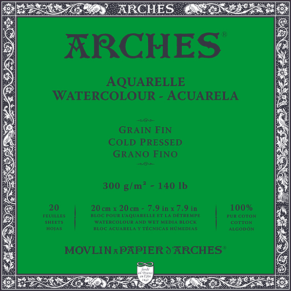 ARCHES Watercolour Block CP Natural White 300 g/m² - 20 sheets