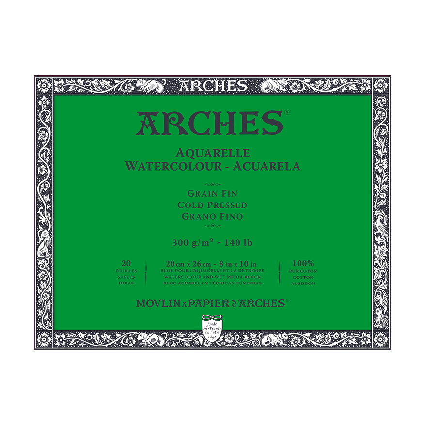 ARCHES Watercolour Block CP Natural White 300 g/m² - 20 sheets