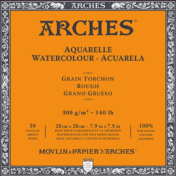 ARCHES Watercolour Block Rough Natural White 300 g/m² 10 – 31 cm - 20 sheets