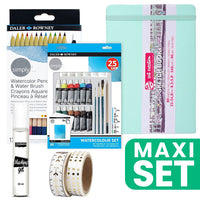Art Journal Painting Set, 21 x 14.8 cm, Watercolor, Fresh Mint