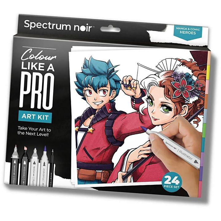 Art Set for Manga and Comic Heroes Illustration, image 1