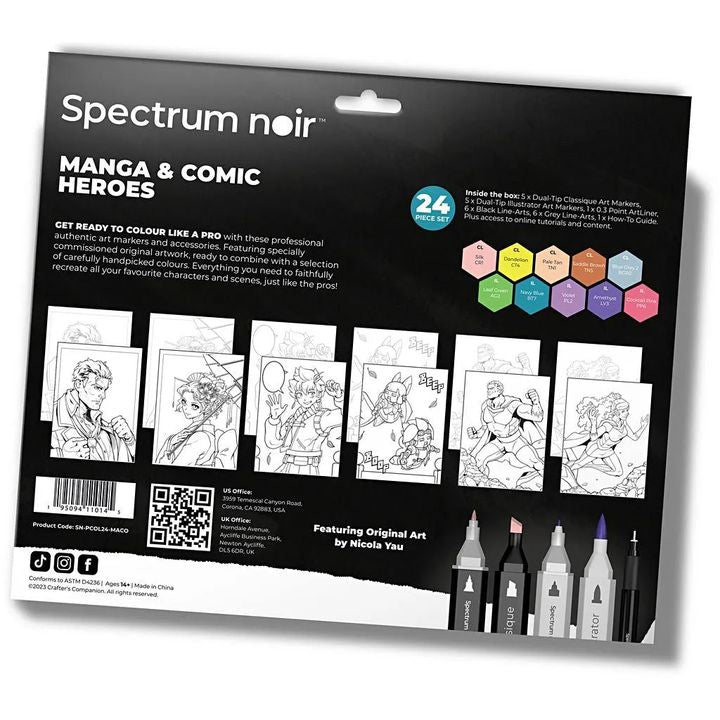 Art Set for Manga and Comic Heroes Illustration, image 2