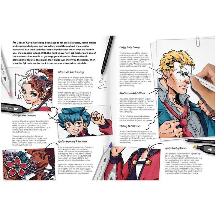 Art Set for Manga and Comic Heroes Illustration, image 3
