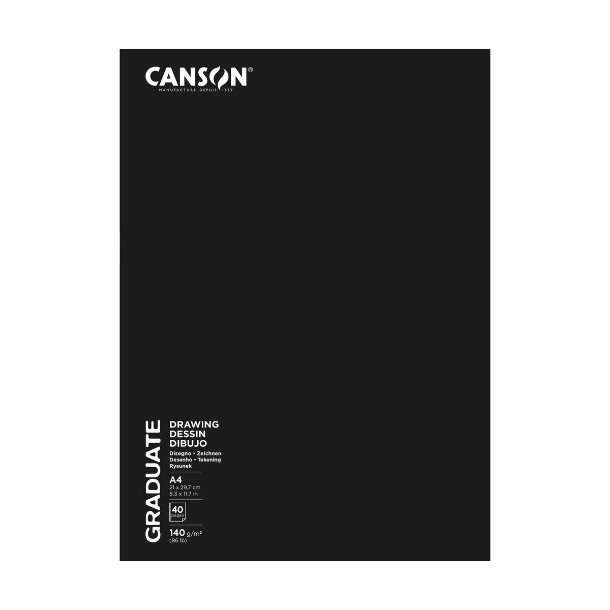 Artbook CANSON Graduate Sketch & Draw A4 140 g/m² - 40 sheets