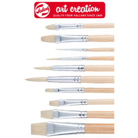 ArtCreation Brushes with Natural Bristles, Set of 10