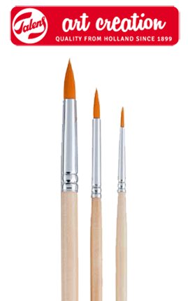 ArtCreation Brushes with Synthetic Bristles, Set of 3
