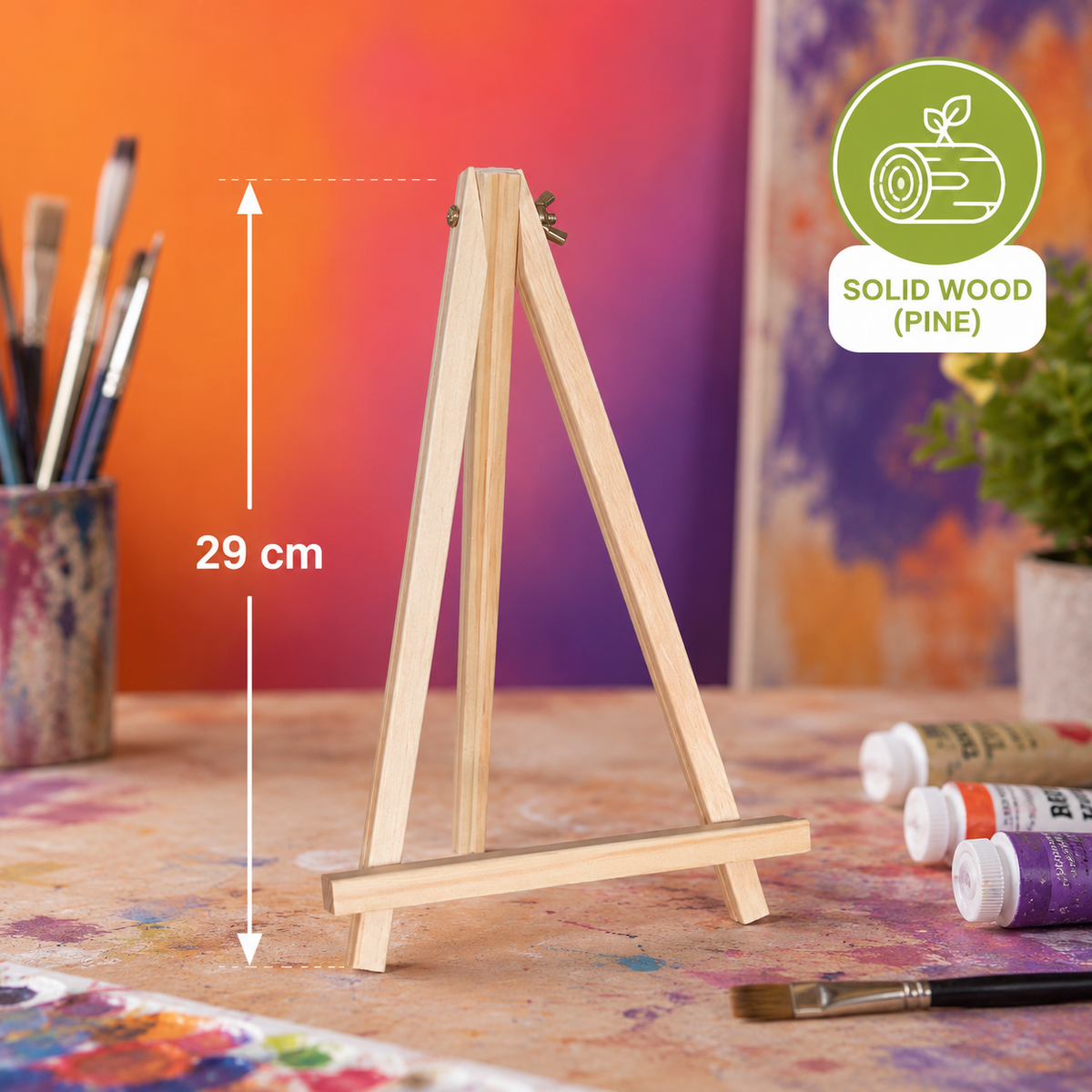 ARTMiE Art Sprout mini easel – solid pine, 29 cm