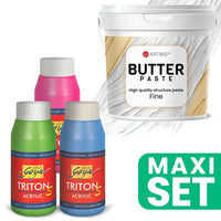 ARTMiE Butter 3D Paste and TRITON S Acrylic Paints Set, Gloss Paints