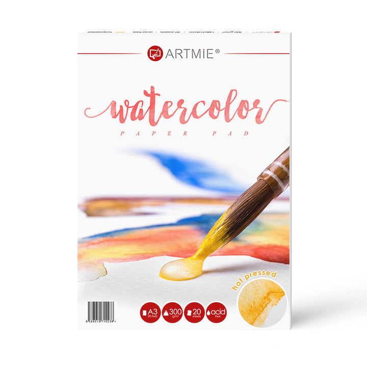 ARTMiE Hot Press Watercolor Paper Pad, 20 Sheets | various formats — image 1