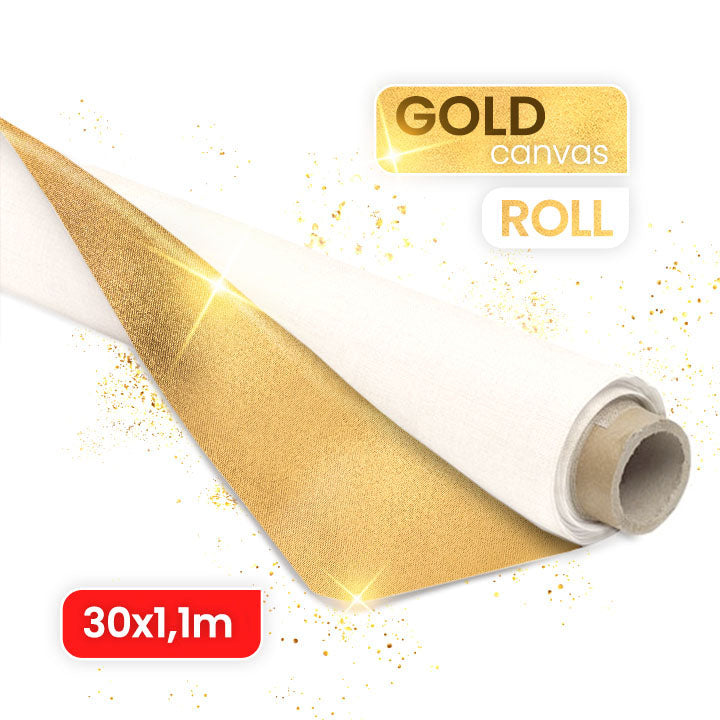 ARTMiE MIDAS Gold Canvas Roll, 30 Meters, Various Widths — image 1