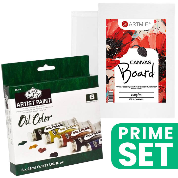 ARTMiE Oil Paints and Canvas Board Set