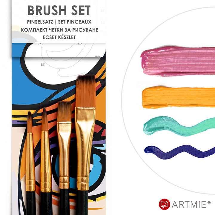 ARTMiE Synthetic Brush Set, 4-Piece