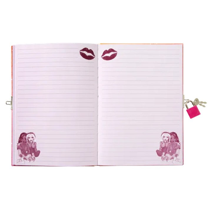 BESTIES A5 Diary with Lock, 60 Sheets