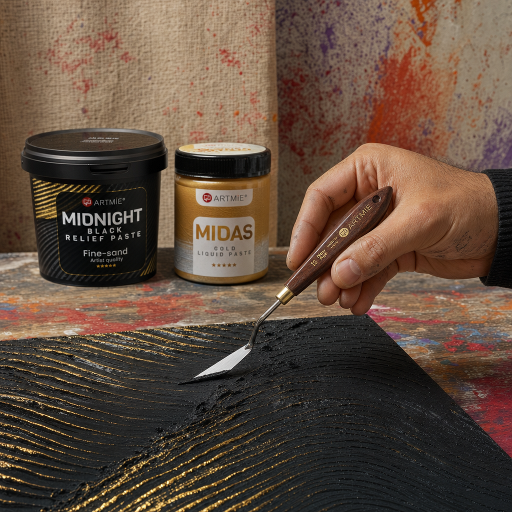 ARTMiE Midnight 3D Black Relief Paste