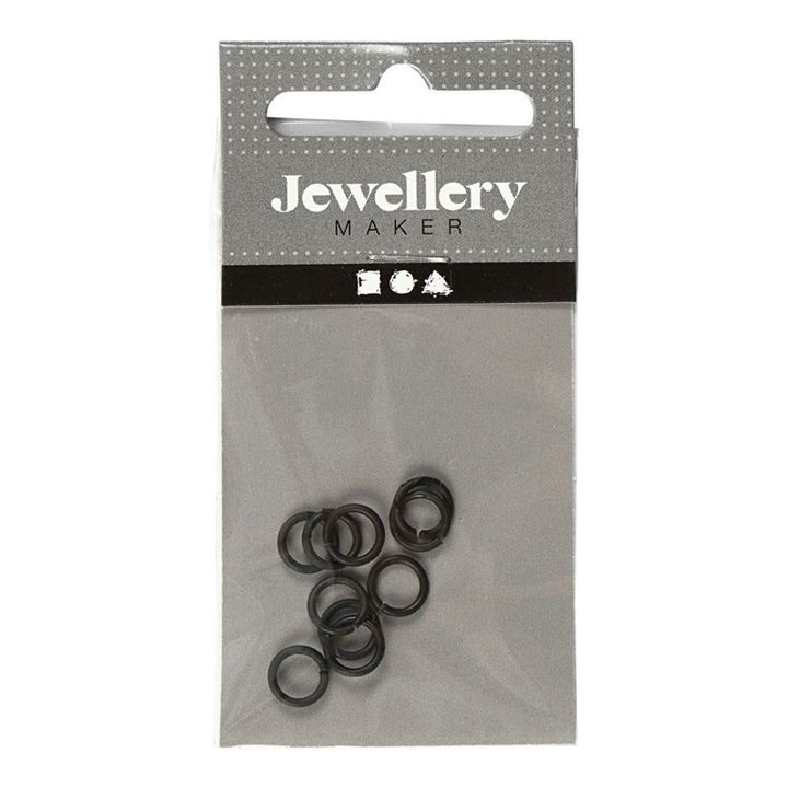 Black Connecting Rings 7 mm x 1 mm - 50 pcs