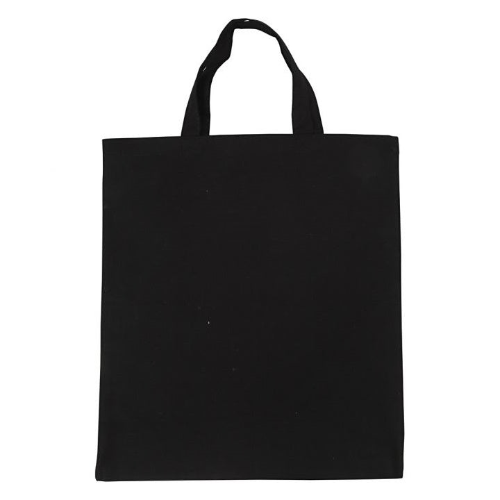 Black Cotton Shopping Bag - 38 x 42 cm