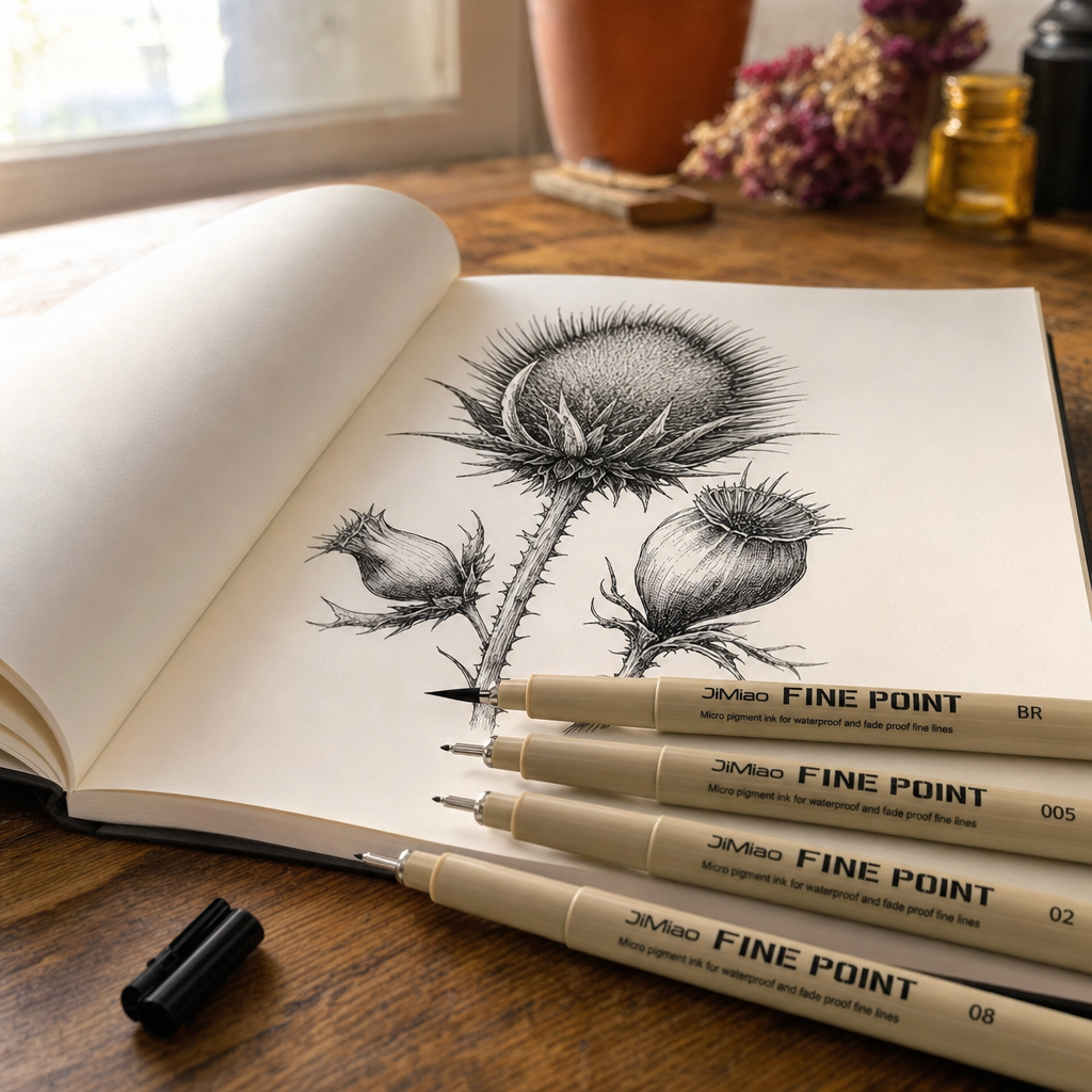 Black Fine Line Drawing Pen Fineliner, tip 0.20 – 3 mm