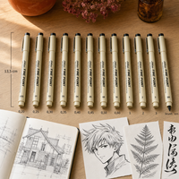 Black Fine Line Drawing Pen Fineliner, tip 0.20 – 3 mm