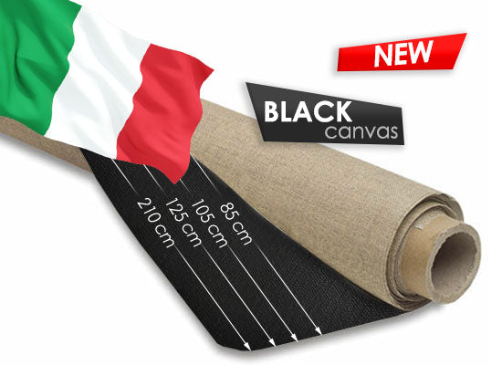 Black Painting Canvas on a Roll, 25 Meters | various widths — image 1