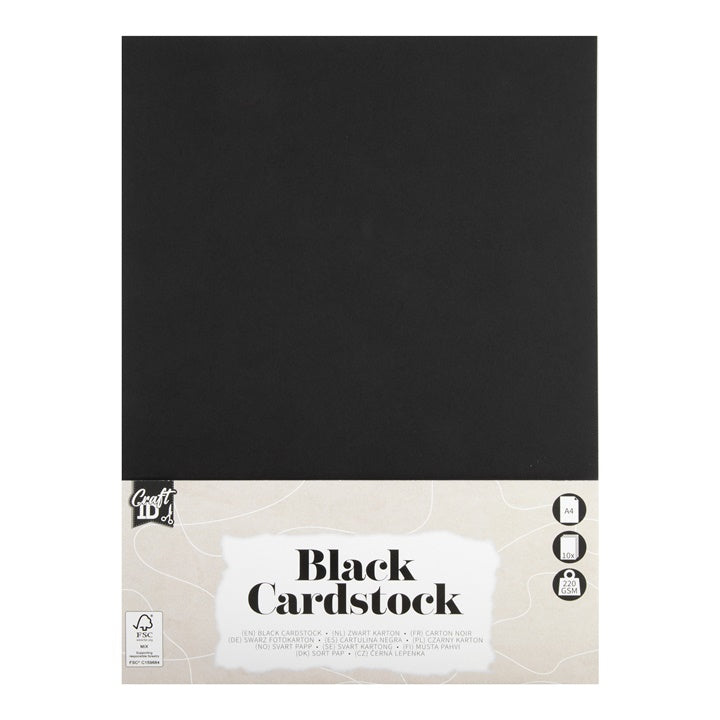 Black Paper Pad A4, 10 Sheets