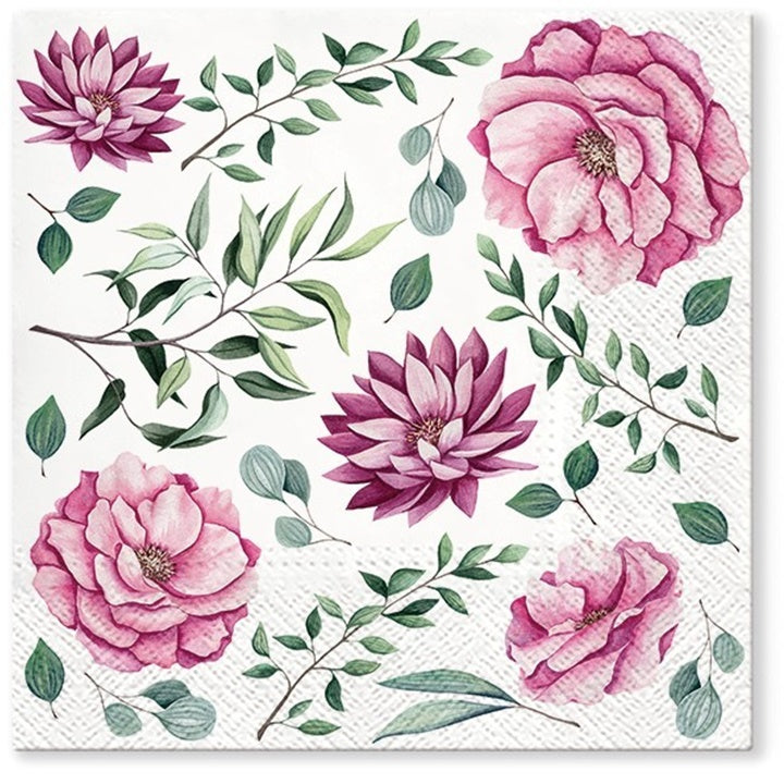 Blooming Dhalia Decoupage Napkins - 1 pc