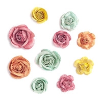Boho 3D Paper Roses Set of 10 Pieces