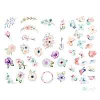 Boho Flowers and Butterflies Paper Cutouts – Set of 50 — image 2