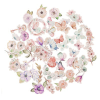 Boho Flowers and Butterflies Paper Cutouts – Set of 50 — image 1