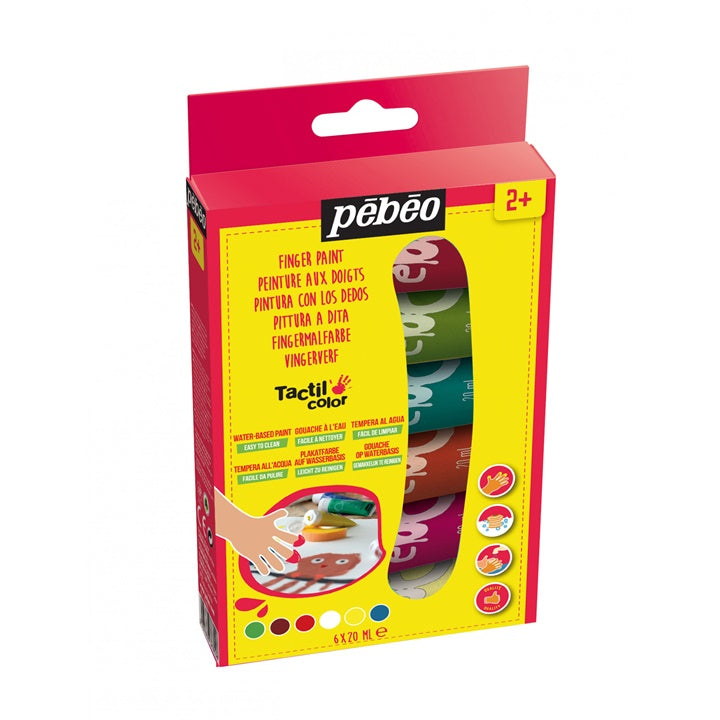 Бои за пръсти Pebeo Tactilcolor 6 x 20 ml — изображение 1