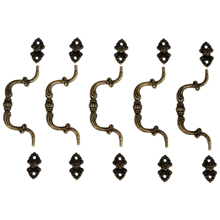 Bronze-Colored Metal Handle 90x39 mm - Set of 5 – Set 09