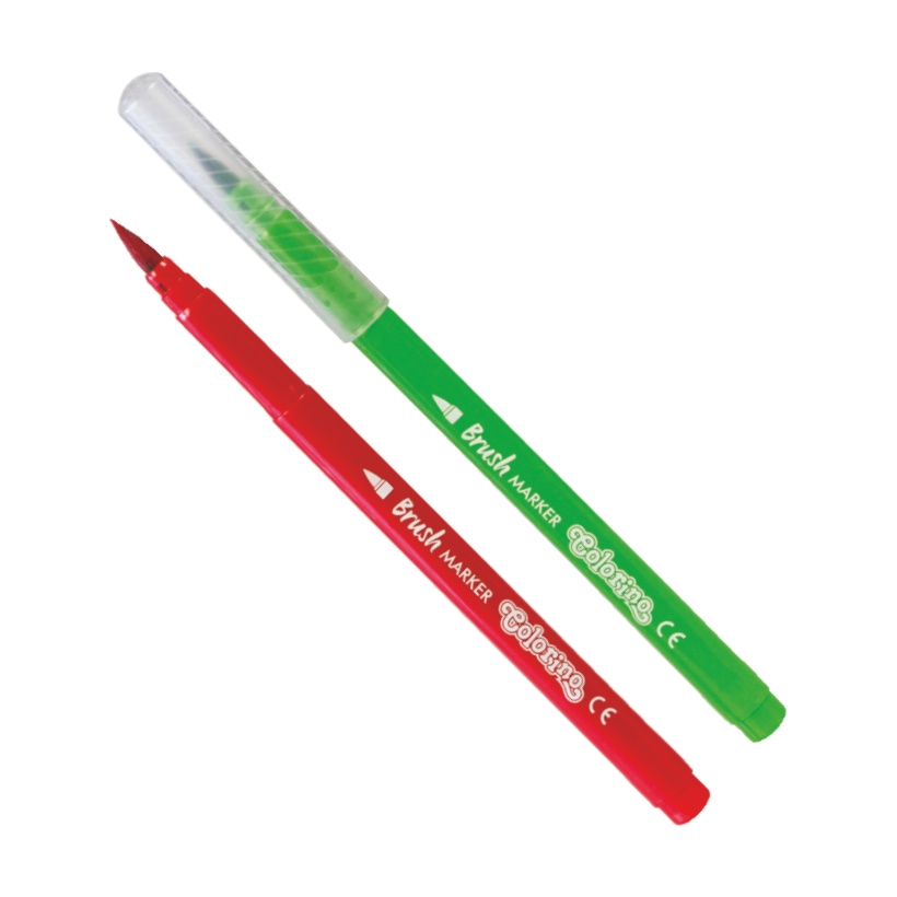 Brush Markers Colorino with Long Brush Tip – 10 Colors