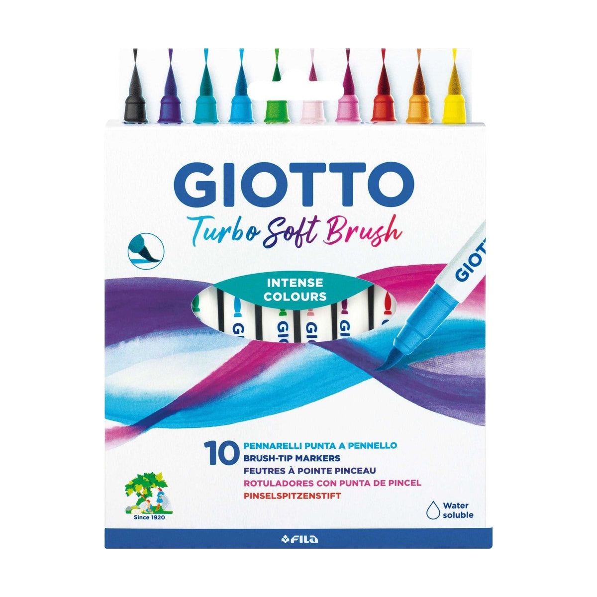 Brush Pens GIOTTO Turbo Soft Brush - 10 pcs