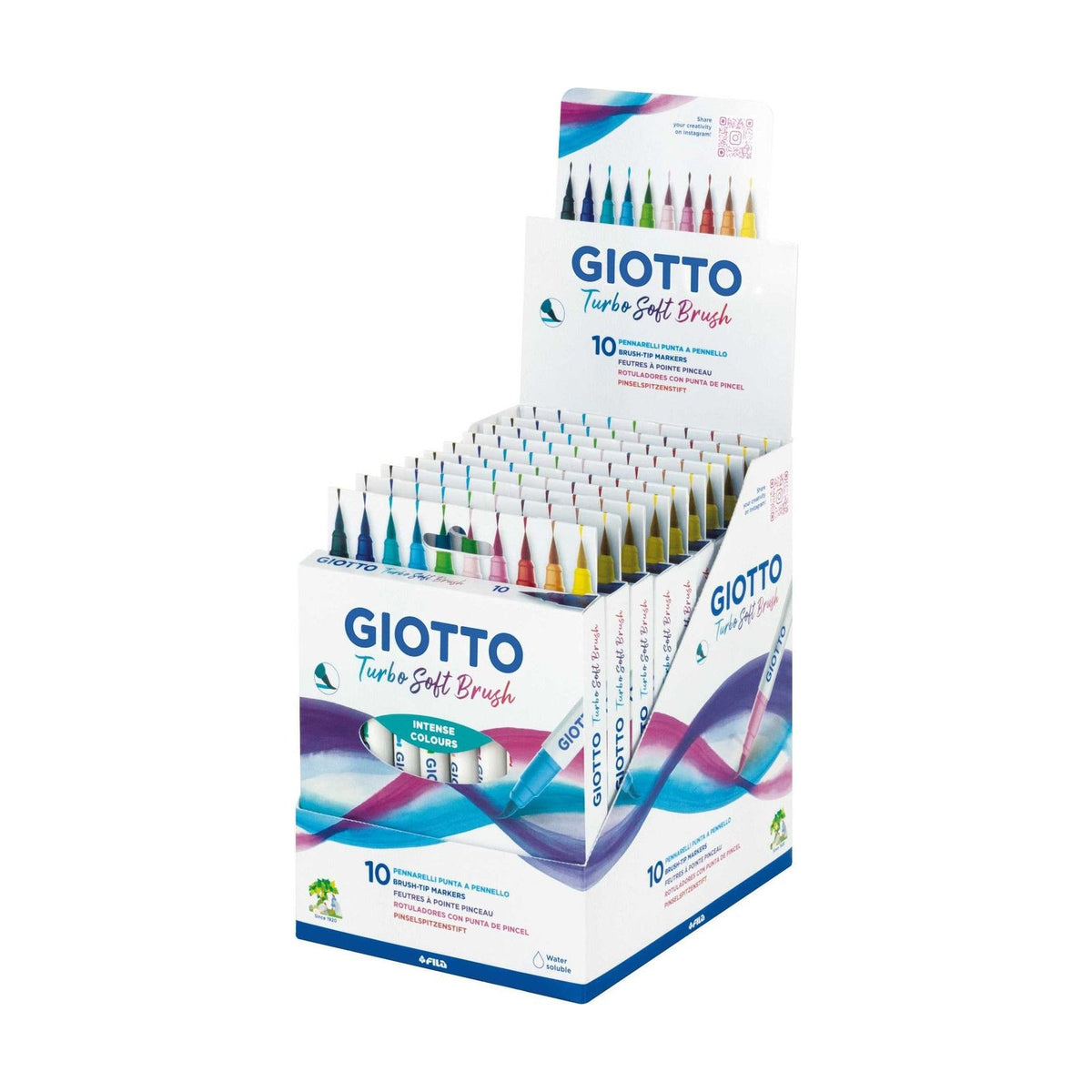 Brush Pens GIOTTO Turbo Soft Brush - 10 pcs