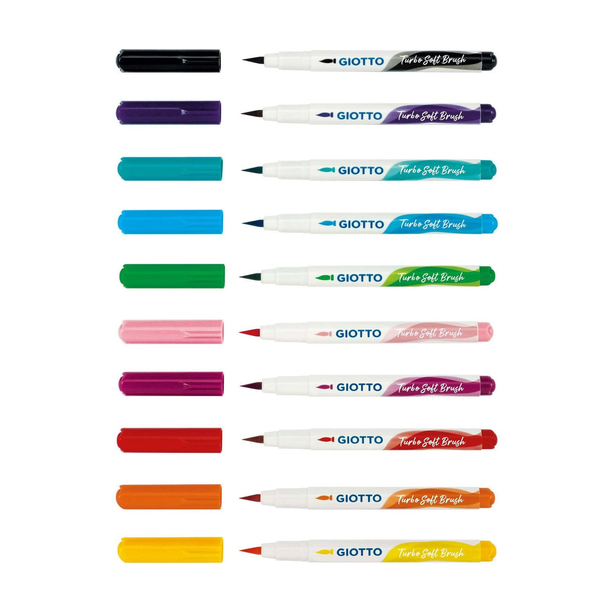 Brush Pens GIOTTO Turbo Soft Brush - 10 pcs
