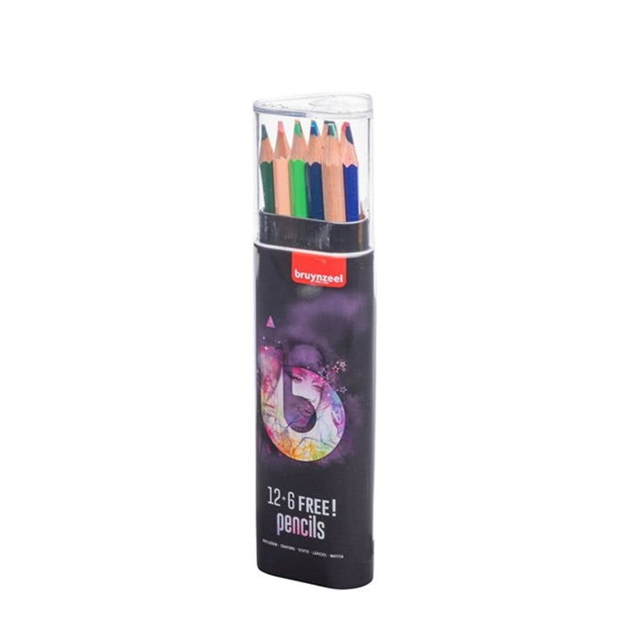bruynzeel Drawing Set in Metal Case - Pink / 18 pcs