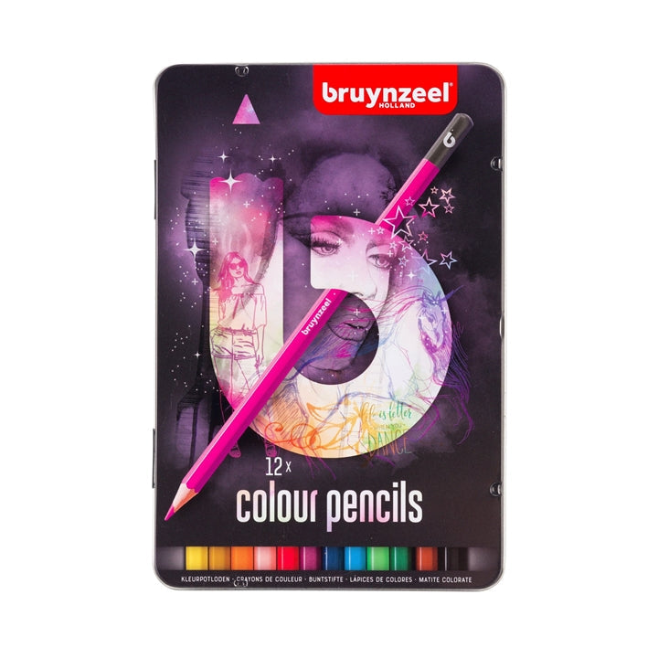 bruynzeel Set of Colored Pencils in a Tin Box, Pink | various sets — image 2