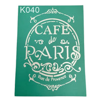 Cafe de Paris Self-Adhesive Stencil 20 x 15 cm | ARTMiE
