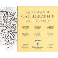 Calligraphy pad CLAIREFONTAINE Ivory 130 g 25 sheets – 24 x 30 cm