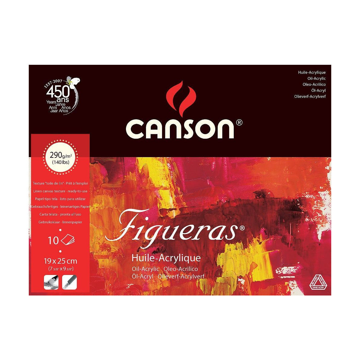 CANSON Figueras Oil and Acrylic Pad 290 g, 33 x 41 cm - 10 sheets