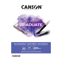 CANSON Graduate Mix Media Pad White 200 gsm A3 - 20 sheets