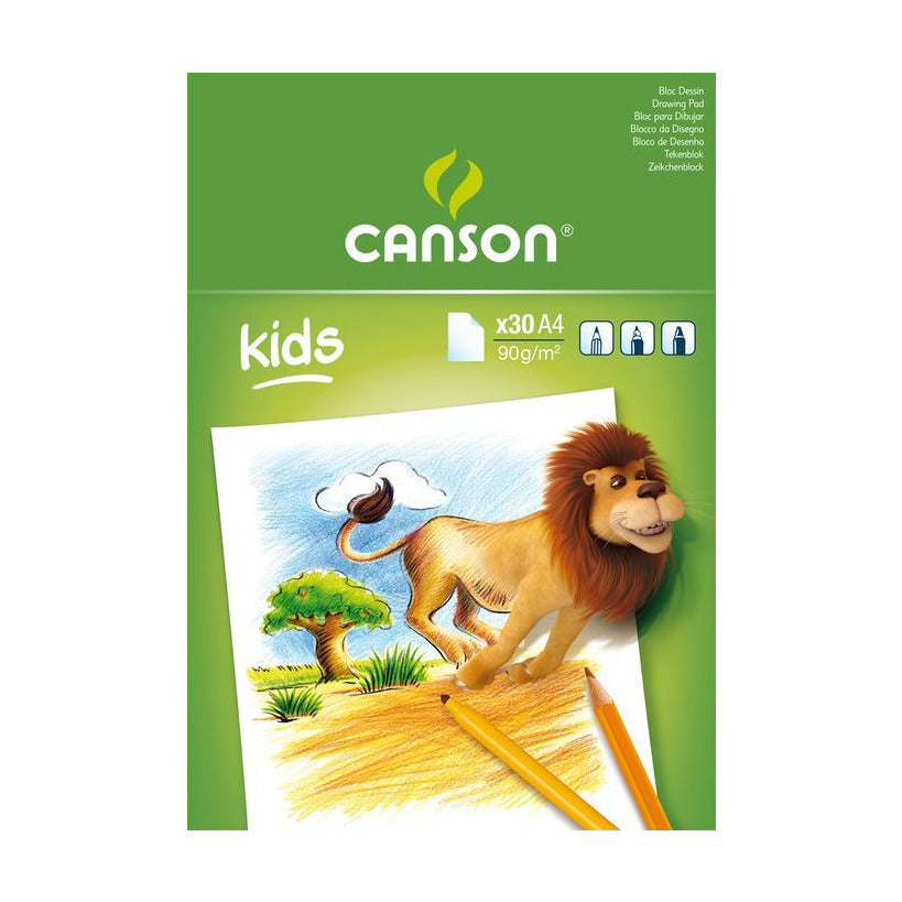 CANSON Kids Sketchbook, 90 g/m², 30 Sheets, A5–A4 Format
