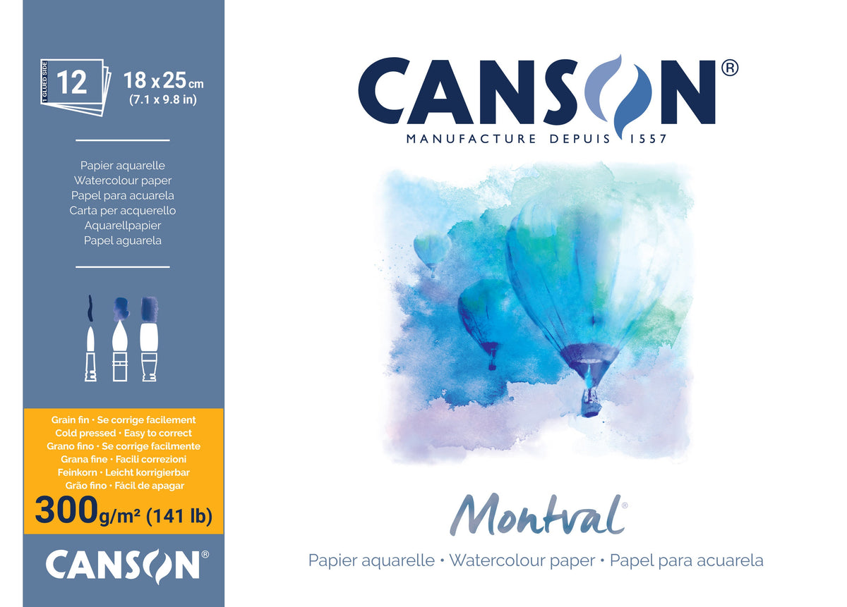 CANSON Montval Watercolor Pad CP, 300 g/m², 12 Sheets, 18 x 25 cm — image 3