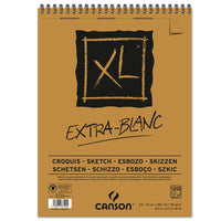 CANSON XL Extra Blanc Sketchbook, 90 g/m², 120 Sheets, A4, Top Spiral-Bound