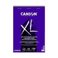 CANSON XL Fluid Mixed Media Pad 250 g/m² A3 - 30 sheets