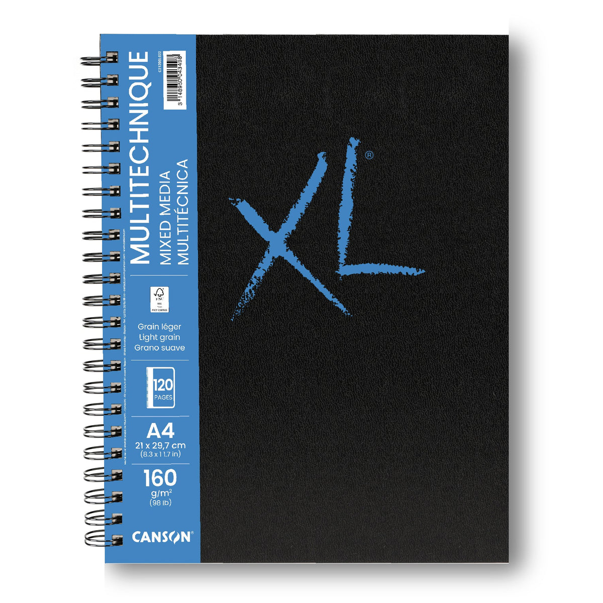 CANSON XL Mix Media Glued Pad 160 g A4 - 120 Sheets